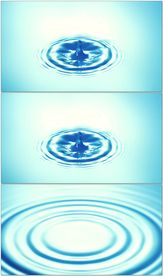 水滴入水面波纹