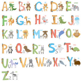 动物英文字母表