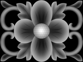 洋花精雕浮雕灰度