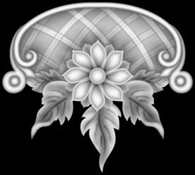 洋花门上花精雕浮雕灰度