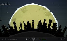 卡通城市的夜晚