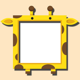 创意可爱卡通长颈鹿超大相框