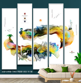 中式水墨 写意画 唯美  挂画