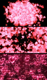 心形爆炸飘落婚庆视频素材