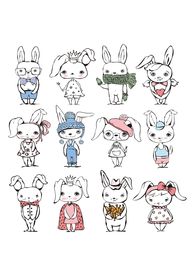 手绘卡通印花图案