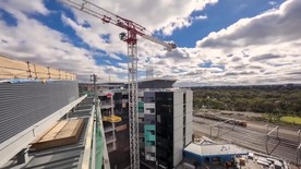 城市建筑塔吊工作延时拍摄