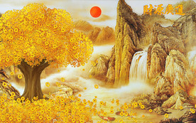 财源广进背景墙