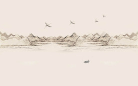 写意山水背景墙