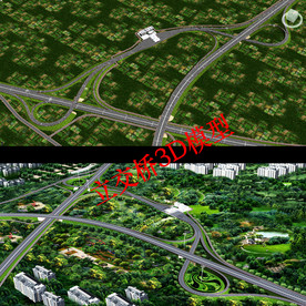 高速公路互通立交桥3D模型8