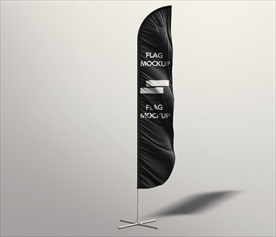 精美黑色道旗喷绘布展示桁架