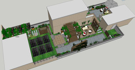 屋顶花园设计SU模型