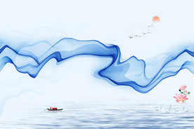 抽象水墨画装饰画背景墙