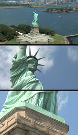 自由女神像远看近看特写视频素材