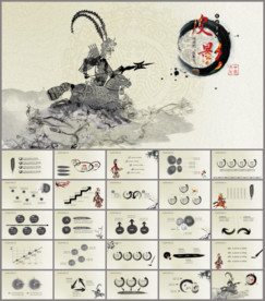 传统文化皮影戏ppt动态模板