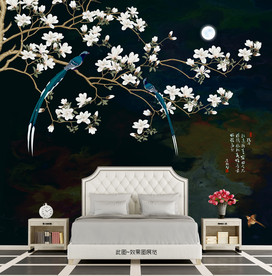 写意 写实 大气 唯美花鸟壁画