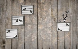 3D立体时尚复古木板电视背景墙