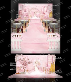 粉色新中式婚礼