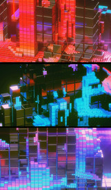 立体旋转音乐柱子频谱视频素材