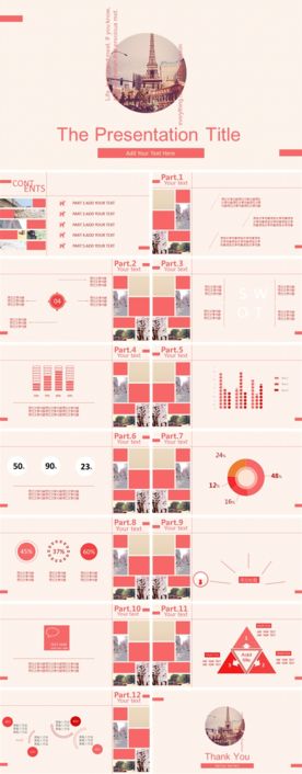 古朴英伦风旅游PPT模板