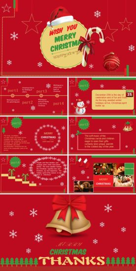 圣诞节喜庆PPT模板