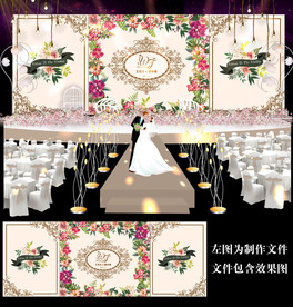 白色香槟花卉主题婚礼