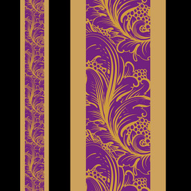 紫金色巴洛克高端地毯矢量