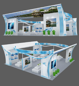 最新实用通用展览展台设计模型