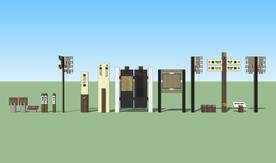 中式景观指示牌