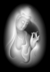 观音浮雕精雕灰度46牌