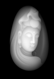 观音精雕浮雕灰度