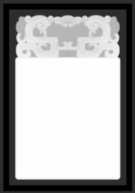 仿古无事牌玉雕浮雕精雕灰度