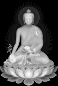 药师佛浮雕精雕灰度