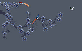 梅花珠宝背景墙