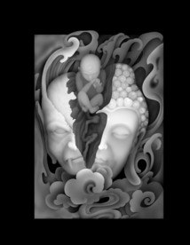 一念之间浮雕精雕灰度46牌