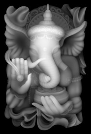 象神浮雕精雕灰度46牌