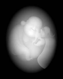 笑弥勒佛浮雕精雕灰度