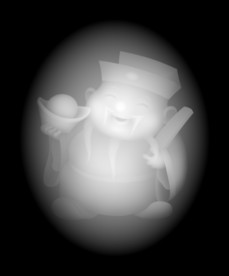 卡通财神46牌浮雕精雕灰度