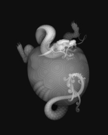 龙之九子浮雕精雕灰度46牌