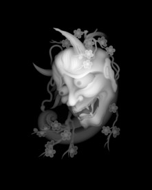 花心鬼头浮雕精雕浮雕灰度46牌