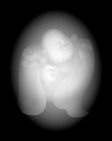 弥勒佛浮雕精雕灰度浮雕46牌