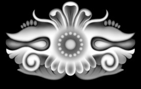 门上洋花精雕灰度