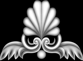 门上洋花精雕浮雕灰度