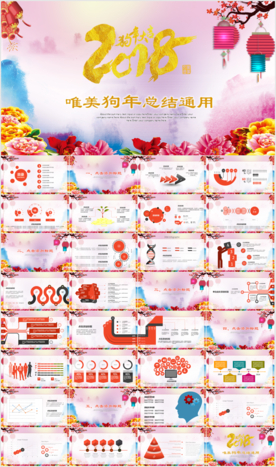 2018中国风简约PPT模板