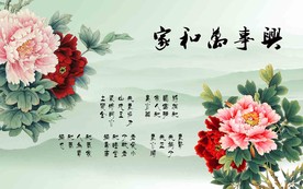 家和万事兴背景墙