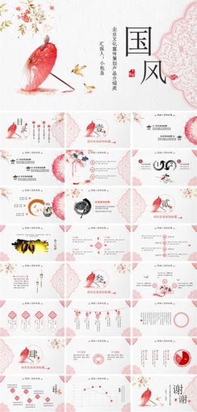 红色中国风喜庆企业介绍商业商务