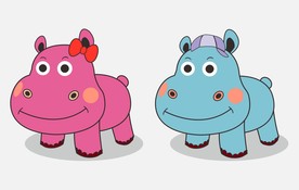 河马卡通吉祥物