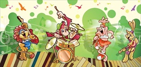 卡通动物音乐背景