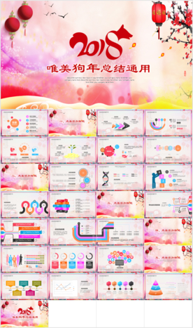 中国风年终总结PPT