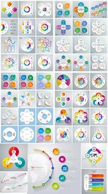 2000个立体图表信息图标统计