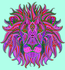 超巨大艺术风文艺范创意狮子头